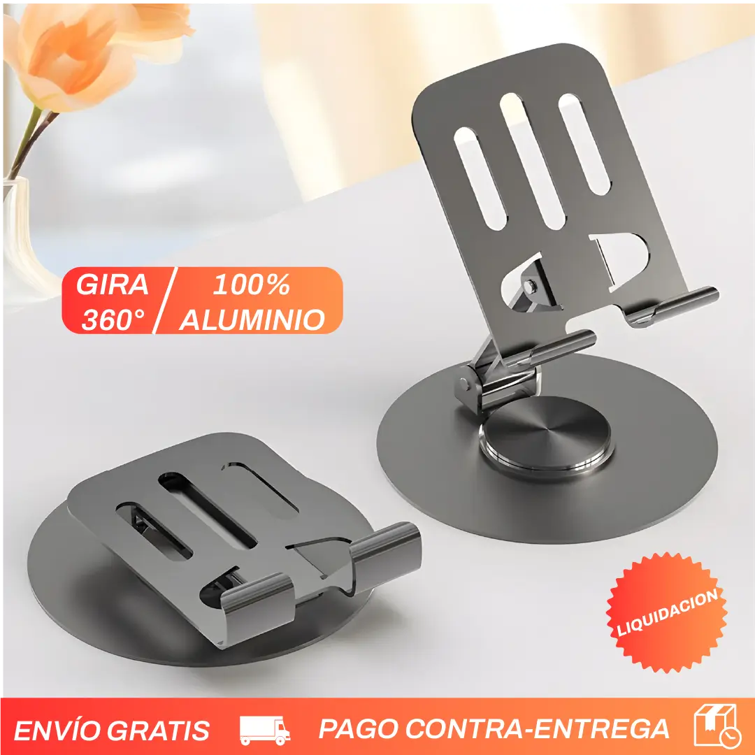 Soporte giratorio 360° plegable para celulares y tablets - Envío Gratis